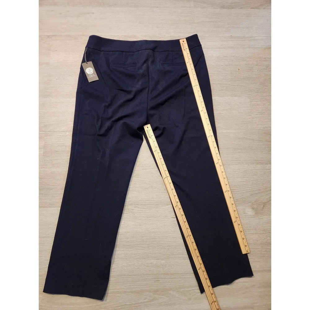 Vince Camuto Essentials Classic Navy Blue Stretch Dress Pants 16W 9299324 office